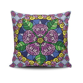 Aberto Design Funda de Cojín MANDALA-15 Multicolor